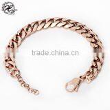 Wholesale Stainless Steel Girls Rose Gold Thin Fancy Chain Bracelet for Girls