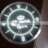 led wall clock,led clock with aluminum frame,white led light clock
