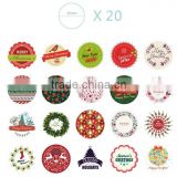 Christmas gift Multi-Colored Stickers-Glitter Merry Christmas