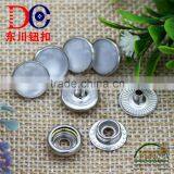 Silver Button Metal Fastenings for Clothes With Inlaided Diamond,Snap Fastener for Coat thumbnail-2