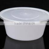 big volume white PP microwave biodegradable food grade disposable plastic to go storage container to keep food hot