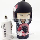 2 in 1 5V 2.1A Hangings Cartoon Monster Design Micro USB Car Charger thumbnail-5