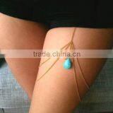 Sexy Stretchy 2 Tier Layers Leg Chain Thigh Body Chain Bikini Beach Harness UK thumbnail-2