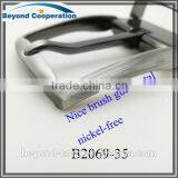 35mm Brush Gun Metal Nickel-free Whole Brushed Clip-clasp Belt Buckle thumbnail-3