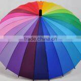 24 Ribs Rainbow Umbrella Factory for All Kind of Advertising 23" Stick Umbrella thumbnail-2