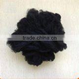 Black Chemical Polyester Staple Fiber 100% Recycled Solid thumbnail-1
