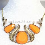 Alloy gemstone party pearl statement necklaces