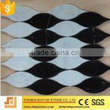 China Carrara White Mixed Nero Marquina Permium Mosaics Tile