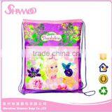 Polyester Printed Cartoon Drawstring Backpack Bag for Kids