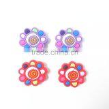 Promotional Flower Shaped Shoe Charms/decorative Shoelace Charms/colorful Soft Pvc Shoe Jibbtz