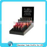 black acrylic makeup lipsticks display black cosmetic display custom lipgloss stand manufacturer