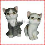 Cute handmade ceramic cat pepper and salt shaker