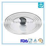 High Quality Multi-size Glass Lid With Steel Rim thumbnail-1