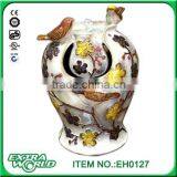 Ceramic Brown Strawberry Songbird Indoor Fountain With LED Light thumbnail-5
