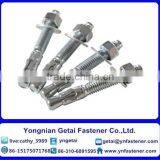 Carbon Steel YZPM8*150 Wedge Anchor Silver White Zinc-plated With Nut and Washer thumbnail-2