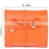 Professional Custom Logo Orange Makeup Cosmetic Brushes Set 24pcs With Orange PU Pouch thumbnail-5