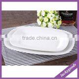 Cheap White Hotel Resin Oblong Dish Plate for Sale thumbnail-1