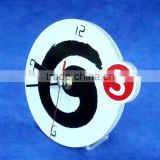 Fashional custom shape acrylic clock for sale