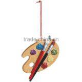 Palette Resin Hanging Christmas Ornament - Size 3 in thumbnail-1