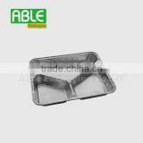 Standard 3 Compartments Aluminum Foil Container Lunch Box Dishes Trays AE1018 thumbnail-1