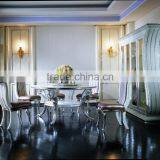 Antique Fashion Paris Round Dining Table Set, Latest Design Double Layer Dining Table Set With Lazy Susan thumbnail-2