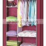 Single Canvas Effect Wardrobe Clothes Storage Cabinet thumbnail-4