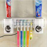 New Arrival Automatic Dual Toothpaste Holder Wall Mount UV Light Toothbrush Sterilizer Set For Wholesale thumbnail-2