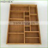 Ajustable Bamboo Drawer Organizer Utensil & Cutlery Tray Homex-BSCI Factory thumbnail-1