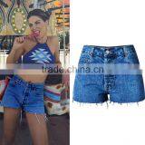 Jeans Women 2016 Denim Hot Shorts Breathable Denim Shorts 2016 for Summer thumbnail-3