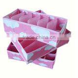 Three-piece Non-woven Fabric Storage Boxes Without Covers thumbnail-1