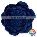 In Stock 9 Colors Wholesale Fashion Cute Decoration Handmade Hair Wedding Flowers 4" Burned Satin Layered Flowers thumbnail-1