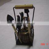 Mini Garden Tools in Basket Set,steel Kids Tools Set thumbnail-1
