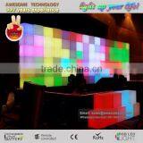 Color Changeable Led Cube Wall / Glow Colored Wall With Decorative Cubes thumbnail-2