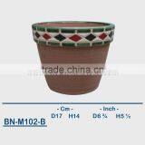 Vietnamese Ceramic Hand Carved Mini Flower Pot BN-M102-A thumbnail-2
