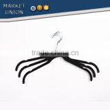 ABS Plastic Antiskid Velvet Hangers Flocking Clothes Hanger With Pulley for Women thumbnail-4