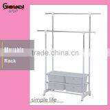 Outdoor Furniture Towel Holder Folding Metal Laundry Towel Hanger Stand thumbnail-6