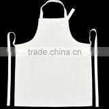 White Cotton Bib Apron With Adjustable Neck thumbnail-1