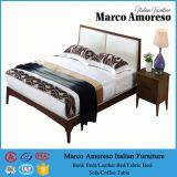 European Style Faxue Leather Storage Low Double Wooden Bed Frame thumbnail-4