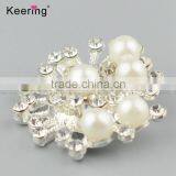 Keering-made Vogue Custom Pearl Rhinestone Buttons for Garments WBK-1475 thumbnail-3