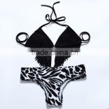 zebra print fringe tassel bikini swimwear swimsuit bathing suit diving suit beach wear party wear jumpsuit in stock bikini