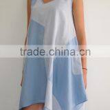 Ladies Asymmetrical Patch Dress thumbnail-2