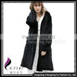 CX-G-A-49A Ladies Hand Knitted Mink Fur 2017 New Coat thumbnail-5