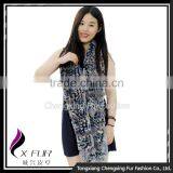 CX-S-55F The Lastest Design Shawl Rex Rabbit Fur Women Scarf thumbnail-3