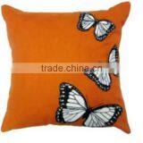Butterfly Patched and Embroider Cushion Cover thumbnail-1