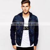 2016 New Fashion Denim Hoody Jacket for Men Customized Design thumbnail-1