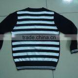 V-neck Pure Cotton Knitting Back Stripe Boys Argyle Sweater thumbnail-4