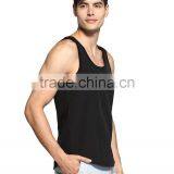 Black Plain Custom Mens Gym Singlet thumbnail-2