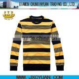 Striped 2012 Fashion Men's T-shirt With Black and Yellow Stripe thumbnail-1