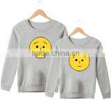 Wholesale Cheap Cotton Polyester Womens Pullover, Custom Lovers Crewneck Screen Print Sweatshirt thumbnail-5
