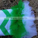 2015 New Baby Girls Shamrock Clover St.patrick Romper Tutu Dress With Macthing Necklace and Bows 3 Pieces Set thumbnail-3